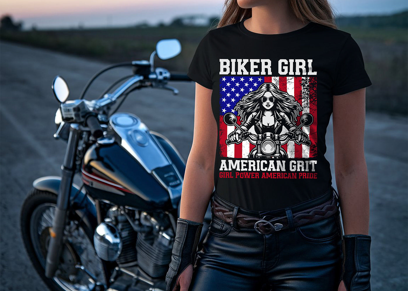 BIKER GIRL 210 GSM Cotton T-Shirt | Bevrook