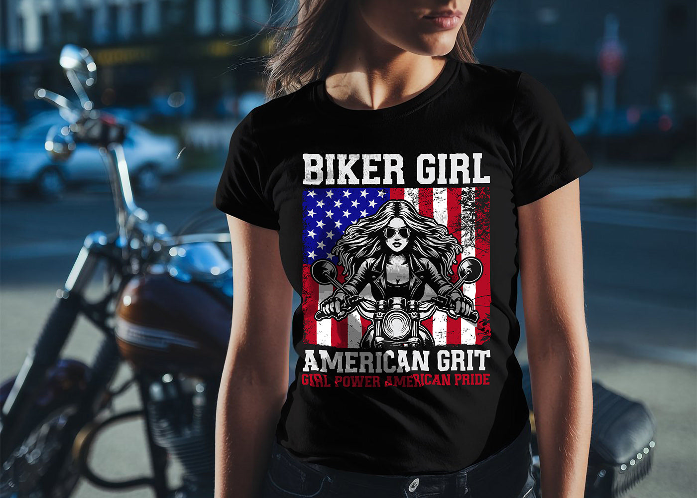 BIKER GIRL 210 GSM Cotton T-Shirt | Bevrook